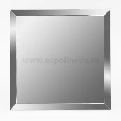 Зеркало плитка плитка зеркальная "квадрат", 250*250*4 мм с фацетом 15 мм