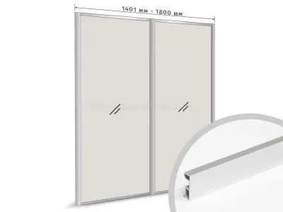 Комплекты анодированного профиля компл. профиля-купе fit оптима на 2 двери (ширина шкафа 1401-1800 мм), серебро
