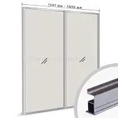 Комплекты профиля серии SLIM, FIT комплект профиля-купе fit на 2 двери (ширина шкафа 1401-1800 мм), графит браш