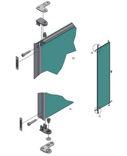 Комплекты распашных дверей Raumplus комплект профиля раумплюс s800 для 1 распашной двери (справа), ширина шкафа до 1000 мм, серебро
