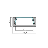 Профиль для светодиодных лент профиль gls 2.0м накладной 1506e для led-ленты с рассеивателем, черный