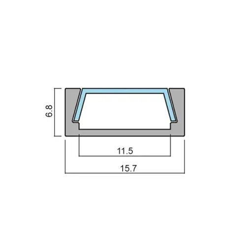 Профиль для светодиодных лент профиль gls 2.0м накладной 1506e для led-ленты с рассеивателем, черный