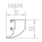 Белый лак пв профиль вертикальный laguna 5600мм белый лак