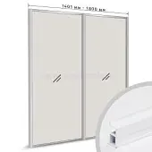 Комплекты профиля серии SLIM, FIT комплект профиля-купе fit на 2 двери (ширина шкафа 1401-1800 мм), белый матовый