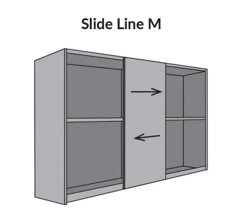 Комплекты раздвижных дверей Hettich комплект фурнитуры slide line m для 1 двери, ширина до 2,5м