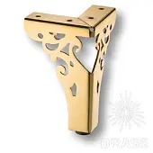 Опоры мебельные Brass kax-4626-0110-a09 опора мебельная резная h 110мм, глянцевое золото