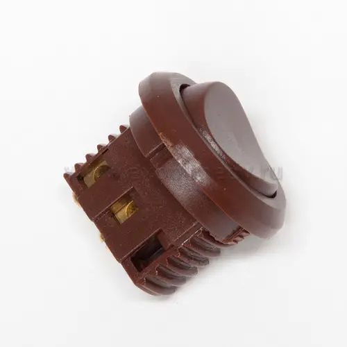 Выключатели, датчики, коннекторы выключатель механический "кнопка", встраиваемый, 250v, коричневый